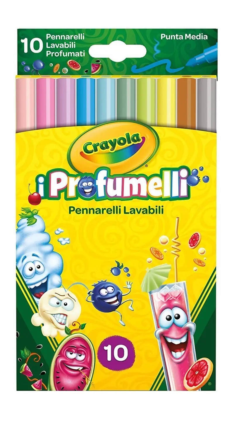 10 Pennarelli Superpunta Lavabili