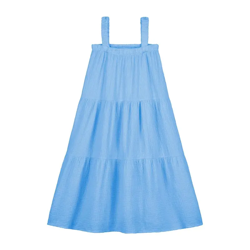 Abito in mussola di cotone Blu