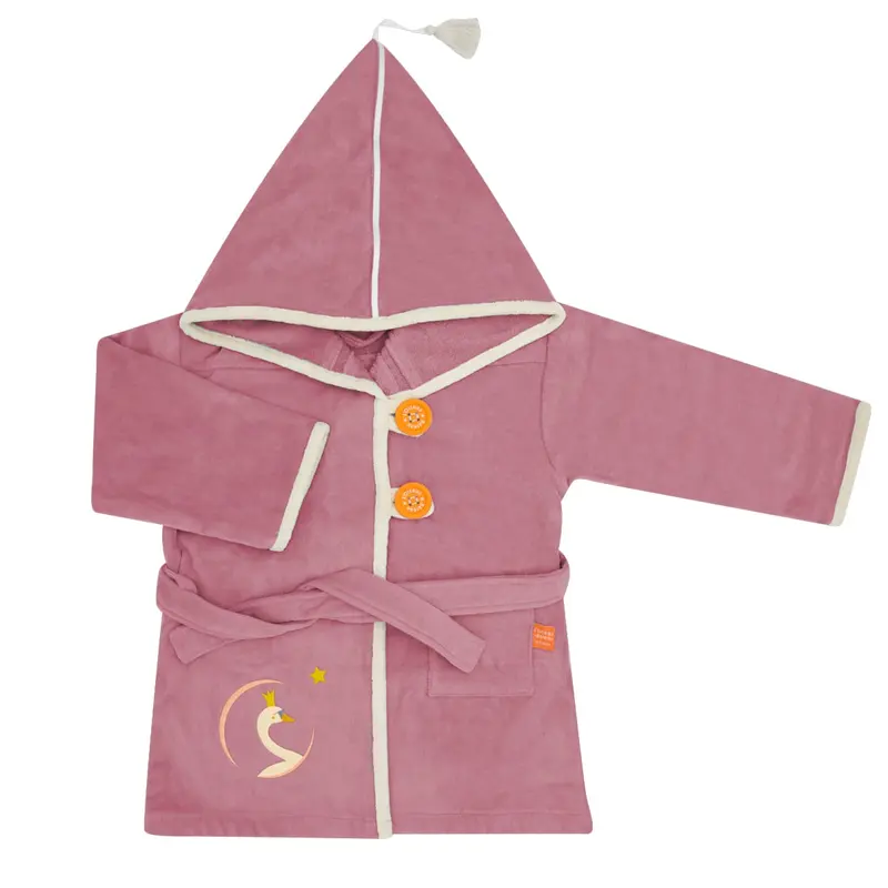 Accappatoio in puro cotone, Rosa antico