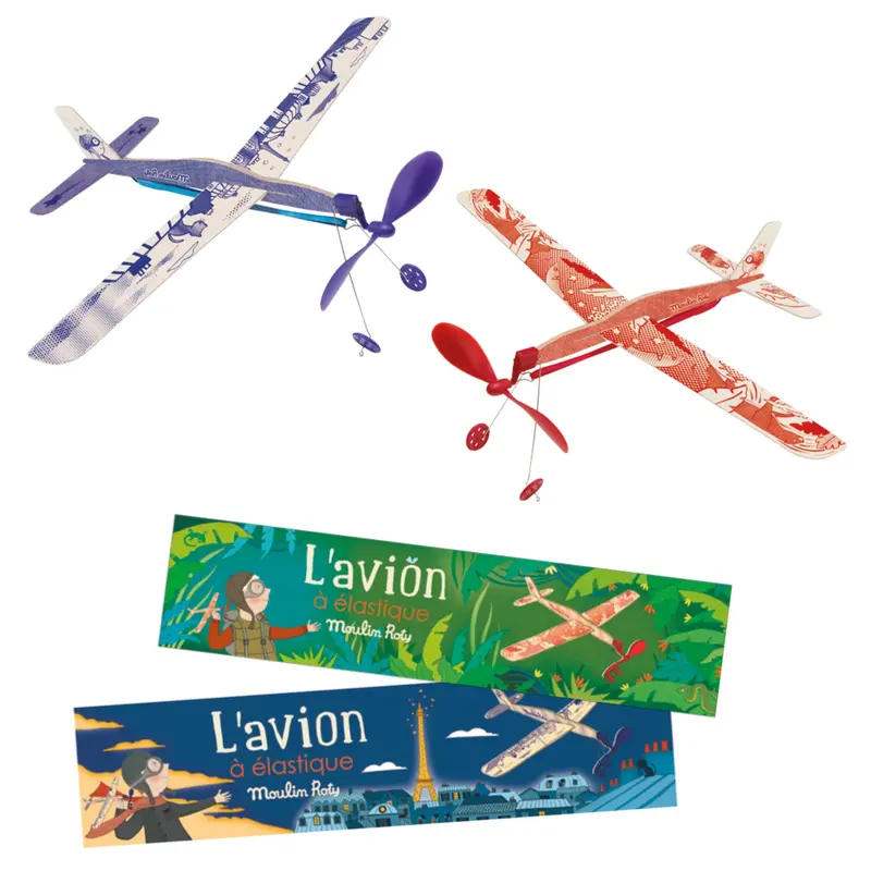 Aeroplani con propulsione elastica, Rosso e Blu