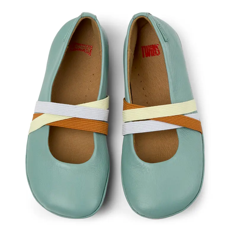 Ballerine in pelle verde
