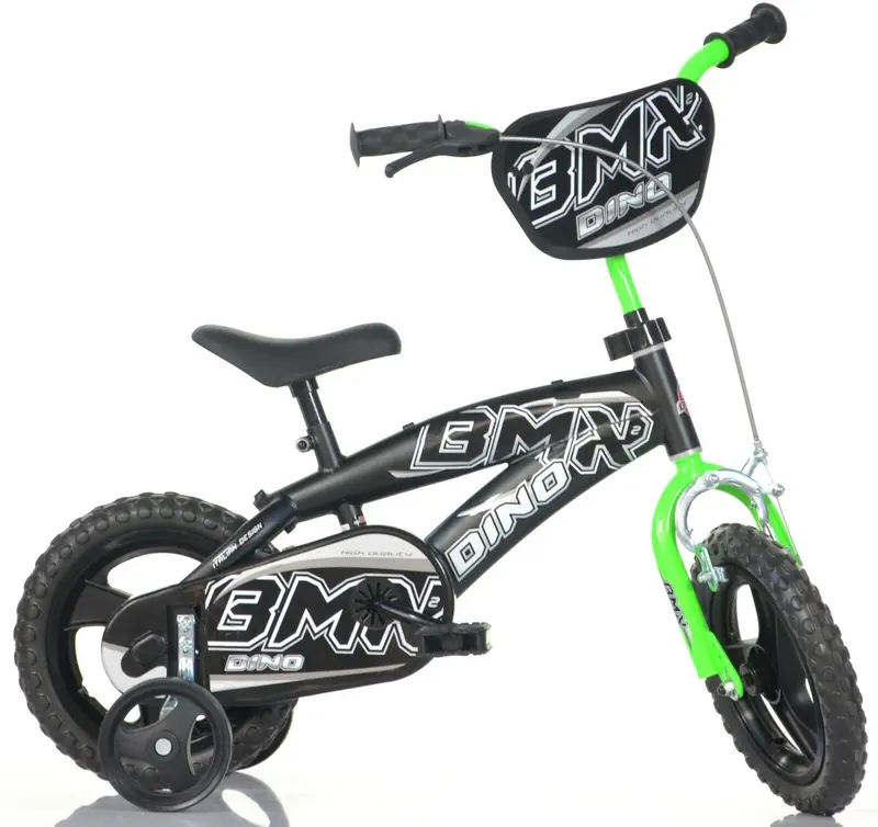 BICICLETTA 12'' NERO-VERDE