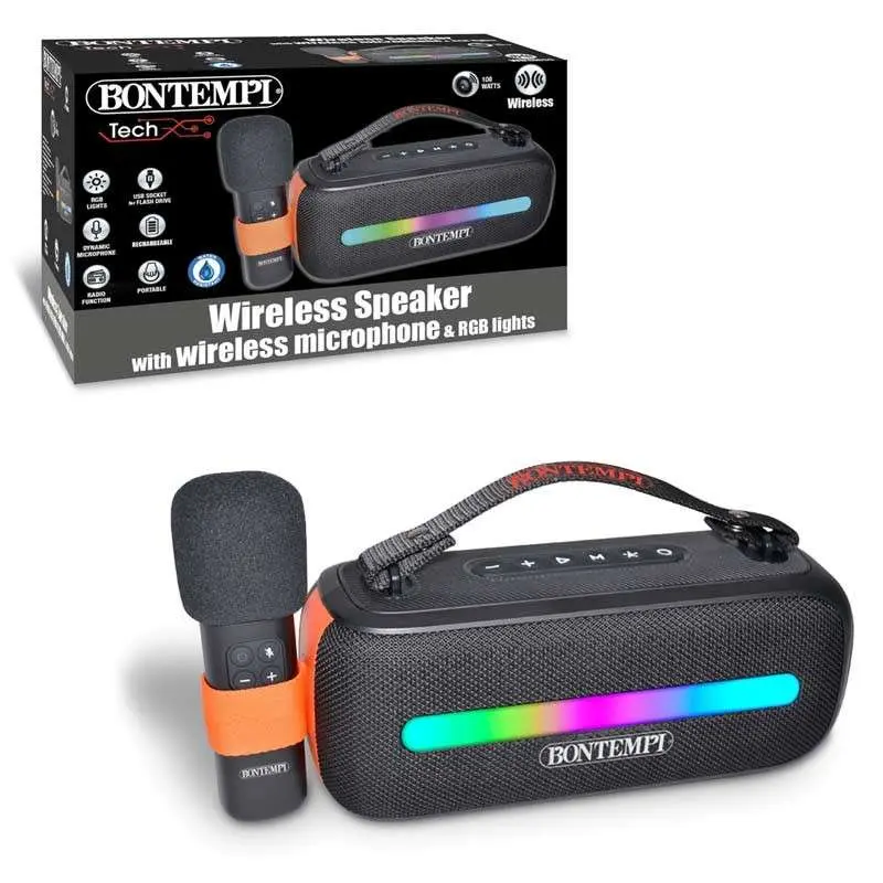 BONTEMPI Cassa Portatile Wireless Con Microfono - 491050