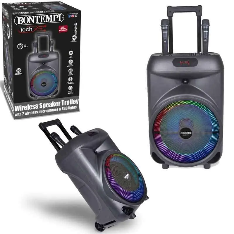 BONTEMPI Cassa Trolley Wireless Con 2 Microfoni - 491080