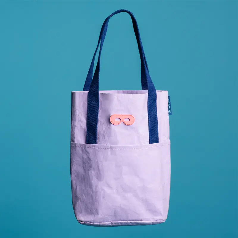 Borsa a tracolla in carta resistente e leggera, Lilla