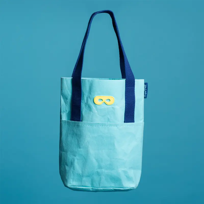 Borsa a tracolla in carta resistente e leggera, Turchese