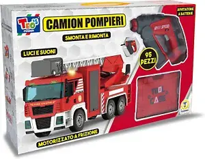 CAMION DEI POMPIERI CON TRAPAN LUCI E SUONI