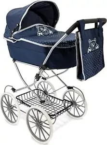 CARROZZA CLASSICA BLU IN METALLO