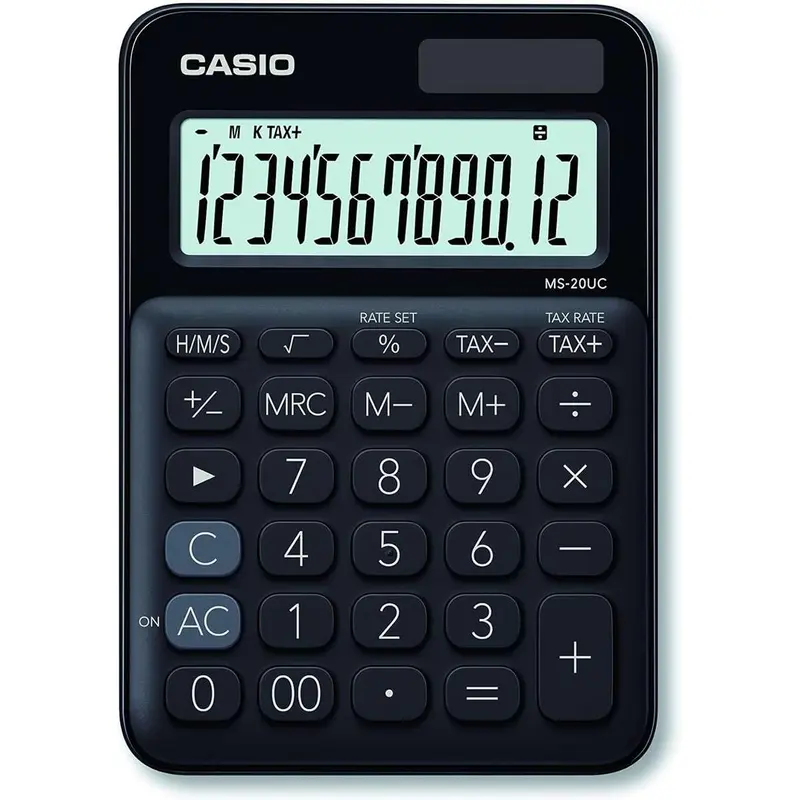 CASIO Calcolatrice Da Tavolo Colore Nero - MS20UCBK