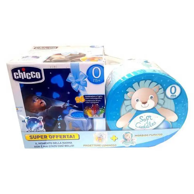CHICCO Bundle Nanna Azzurro Rainbow Cube + Soft Cuddles - 0009817000000