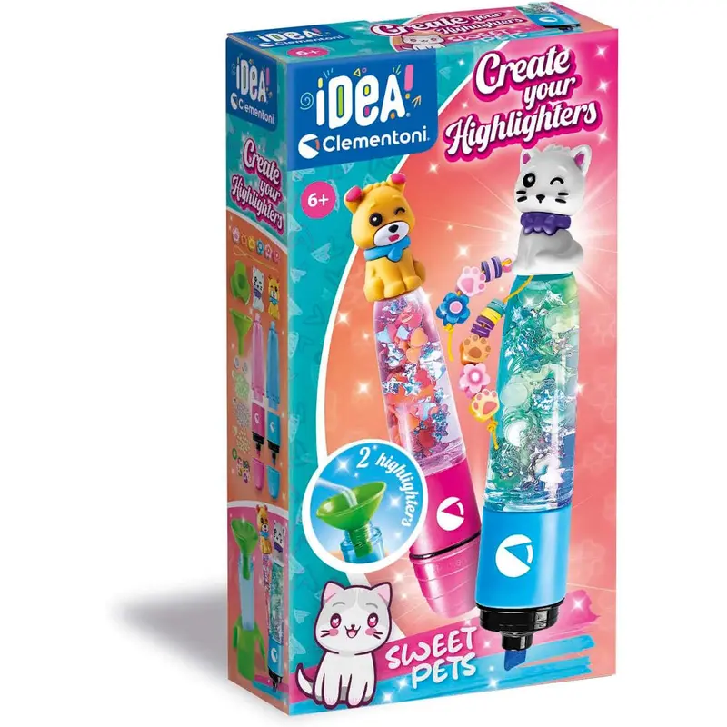 CLEMENTONI Create Your Highlighters Sweet Pets - 18875