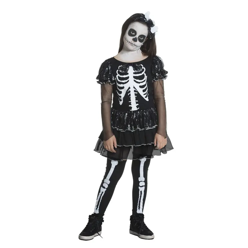 Costume Scheletrina Bambina - 7/8 ANNI