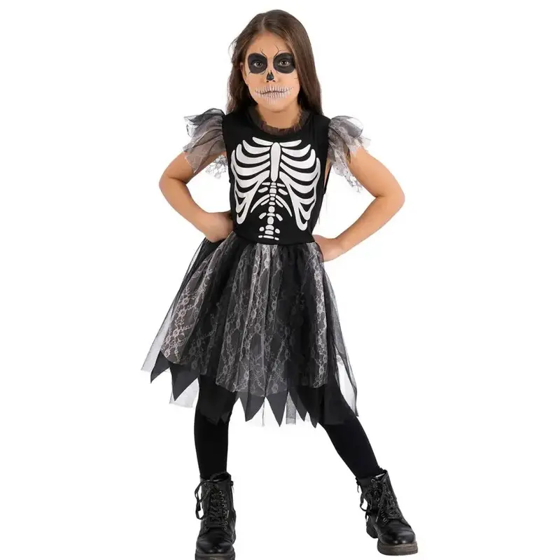 Costume Scheletrina Taglia 4-5 Anni