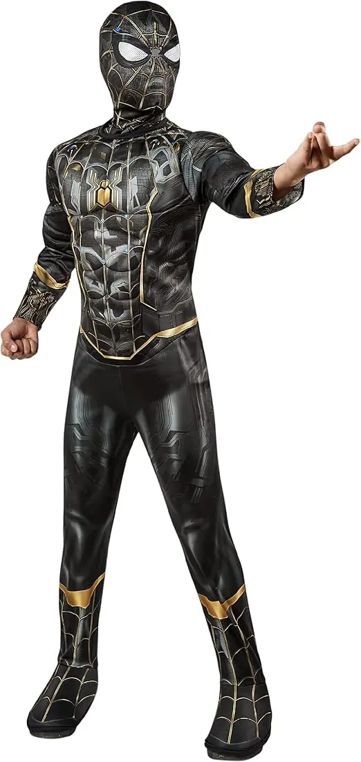 COSTUME SPIDERMAN 3 NERO 8/10 ANNI