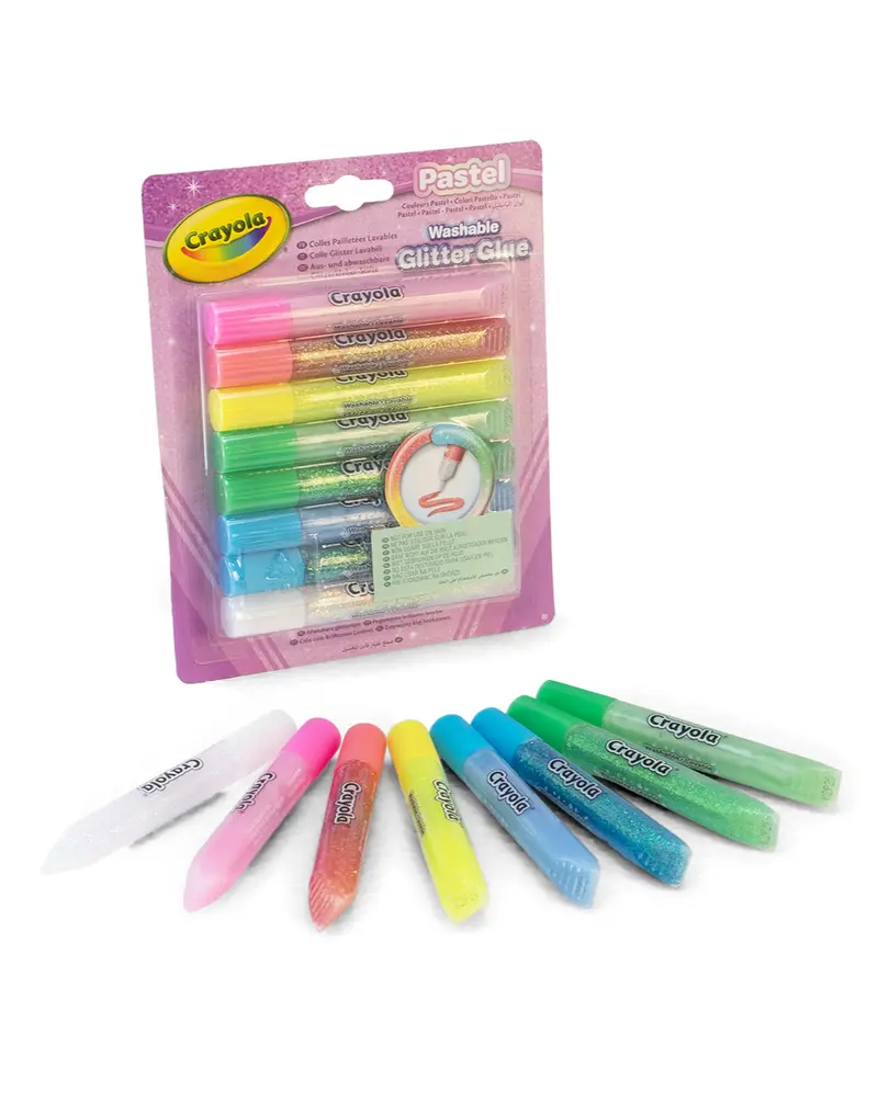 Crayola 8 Colle Glitter - Pastelli