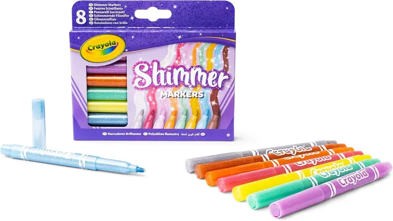 Crayola 8 Pennarelli Glitter -
