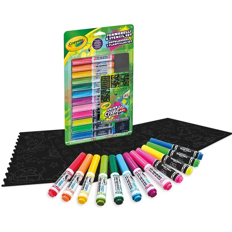 CRAYOLA Set Ricarica Pennarelli E Stencil - 25-7495