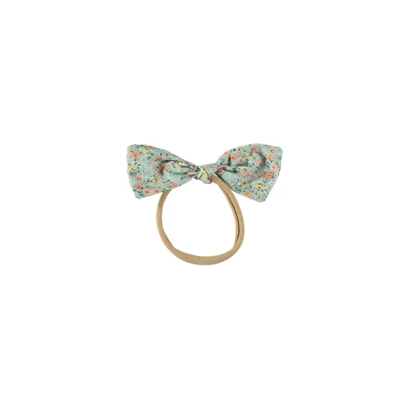 Fascia capelli bimba fiori verde
