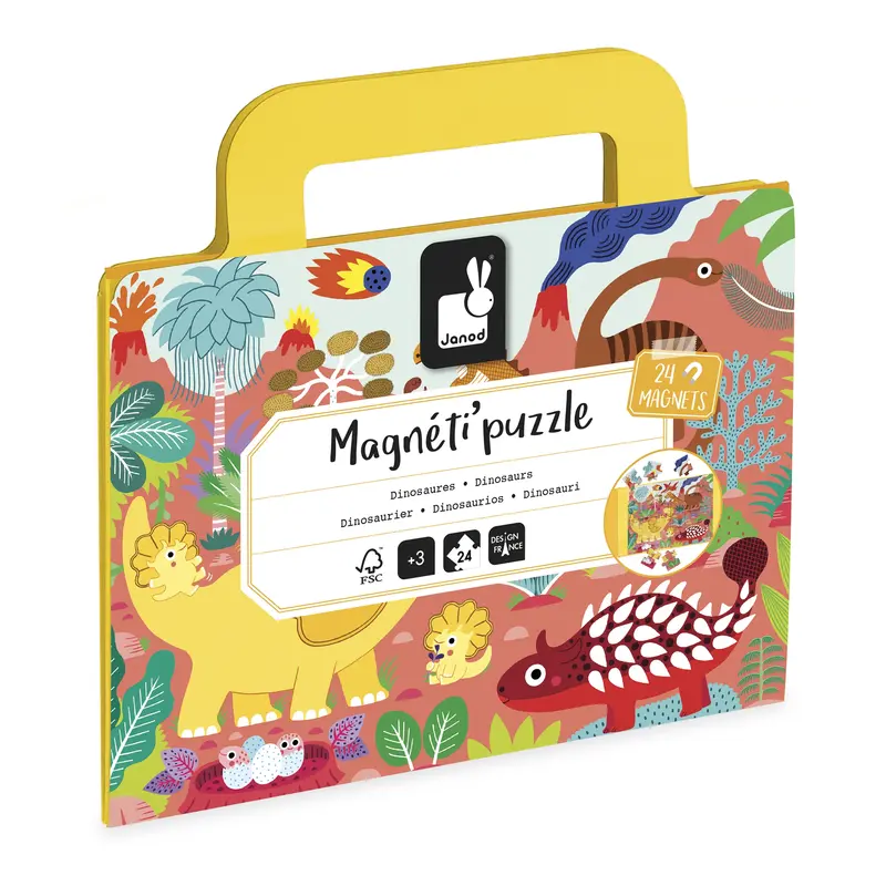 Gioco magnetico Magnéti’Puzzle, Dinosauri – 24 pezzi