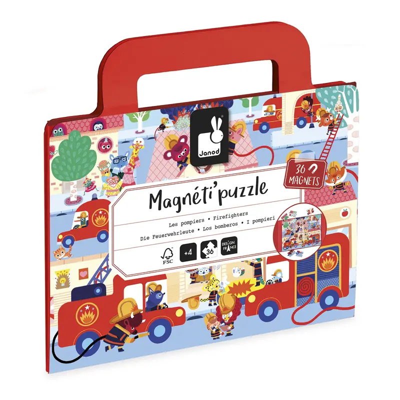 Gioco magnetico Magnéti’Puzzle, Pompieri – 24 pezzi