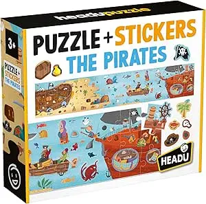 Headu Puzzle + Stickers The Pirates