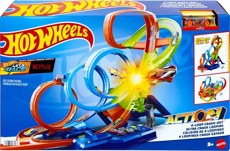 Hot Wheels Loop Crash Out Track Set HXT06