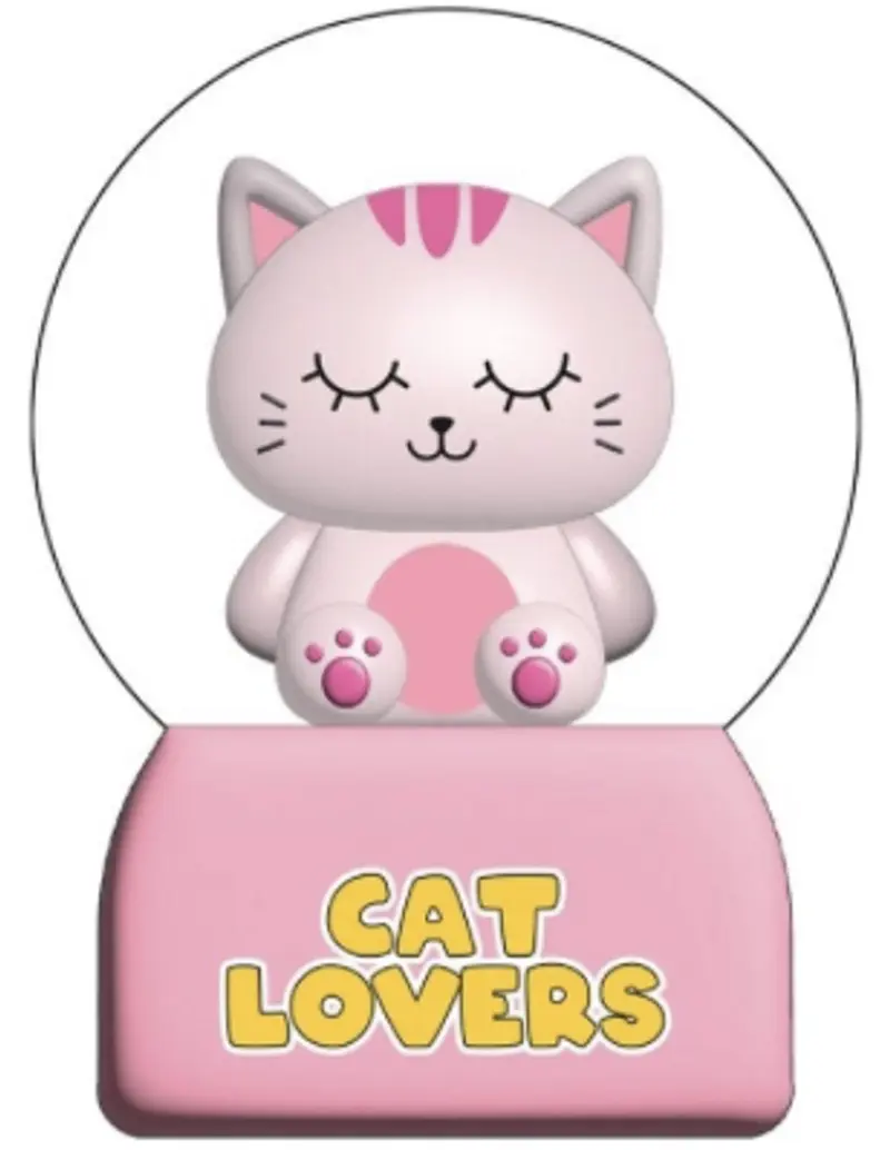iTotal Snow Globe Pink Cat Giocattolo