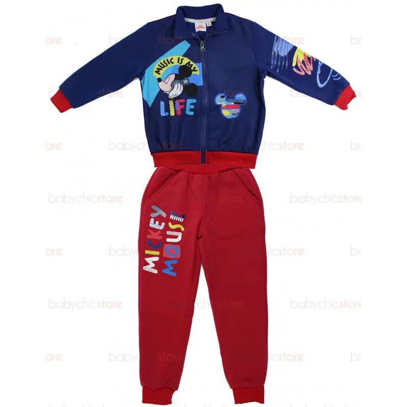 Jogging Set Mickey Mouse - Rosso/Blu - 3 Anni