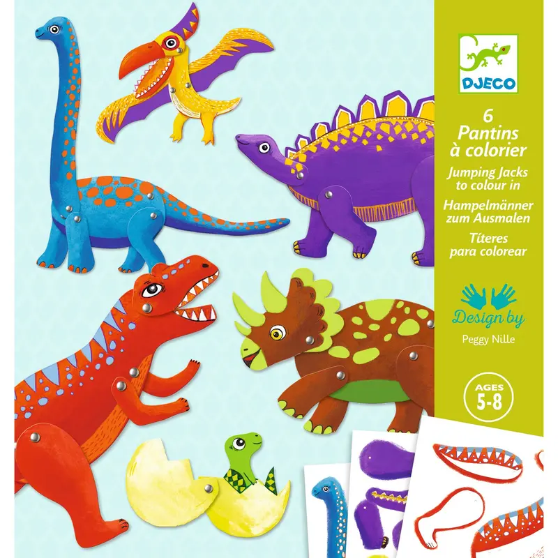 Kit Colora e Assembla - Dinosauri
