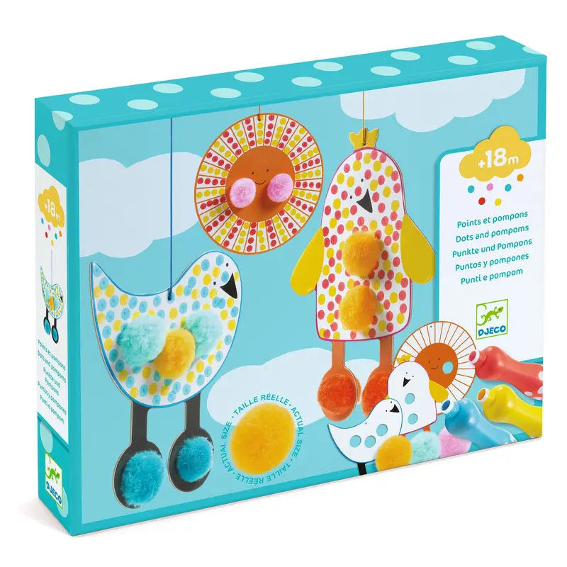 Kit Creativo Punti e Pompon - Nel Cielo