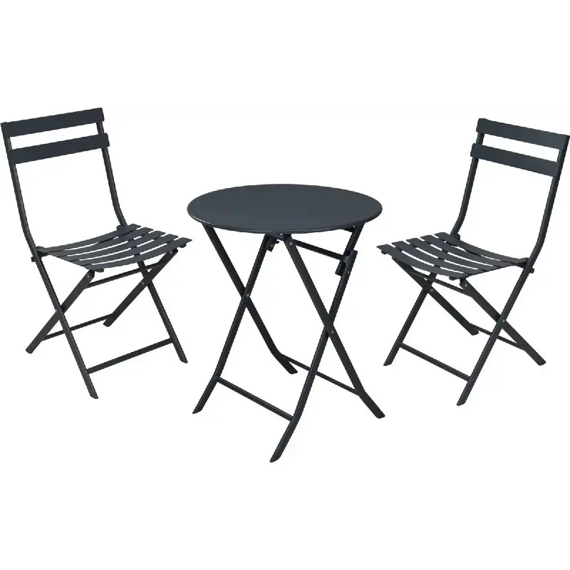 KOOPMAN Set Bistro 3 Pezzi Grigio Scuro - FF2000030