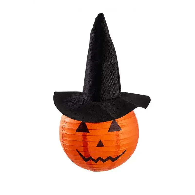 Lanterna Zucca Con Cappello In Carta