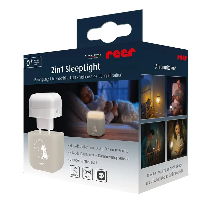 Luce notturna con sensore 2 in 1