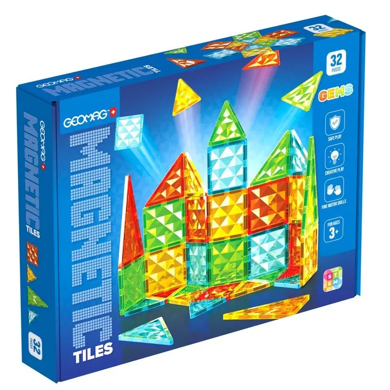 MAGNETIC TILES GEMS 32 PEZZI