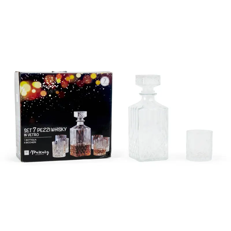 MERCURY Set Bottiglia Whisky E 6 Bicchieri - 14941