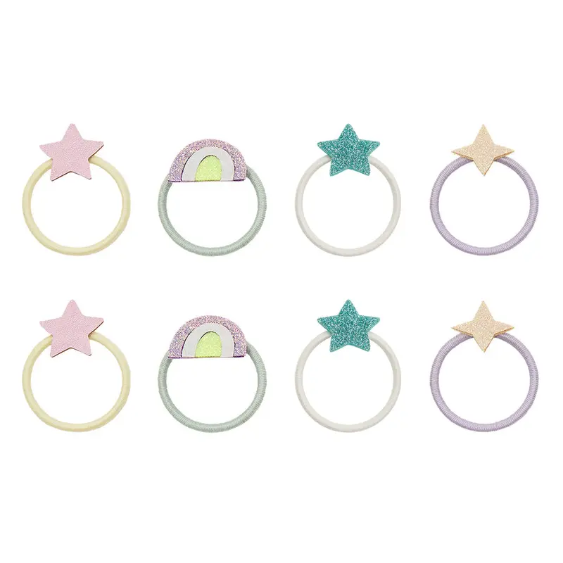 Mini Elastici Capelli - Arcobaleno e Stella