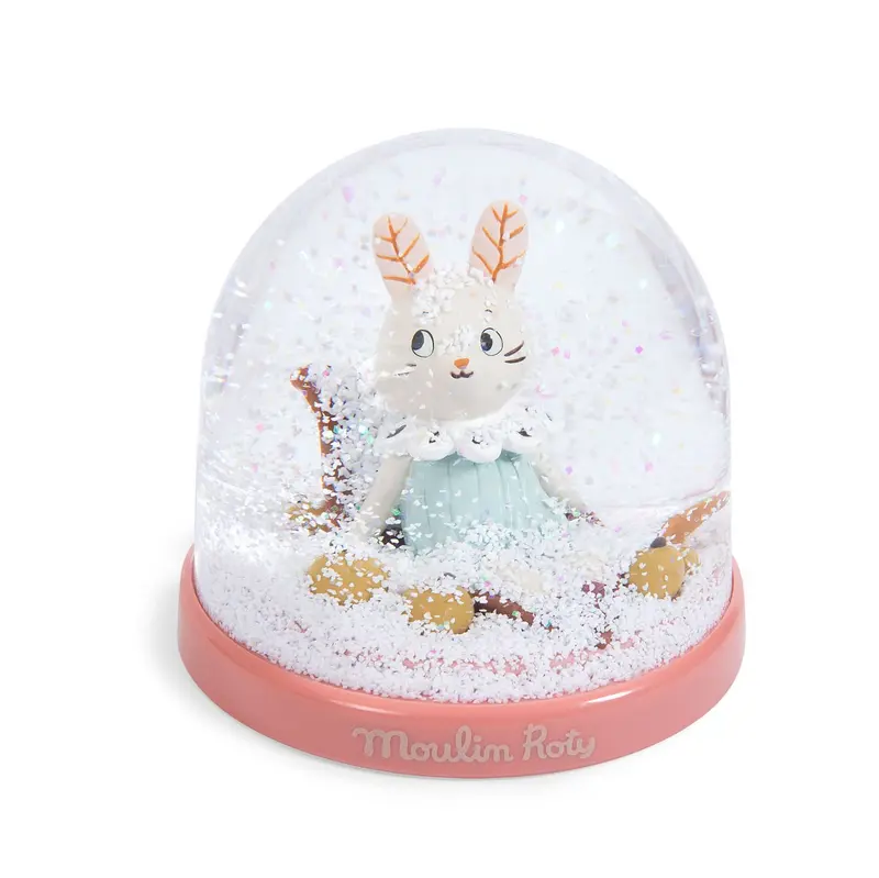 Palla di neve coniglio rosa