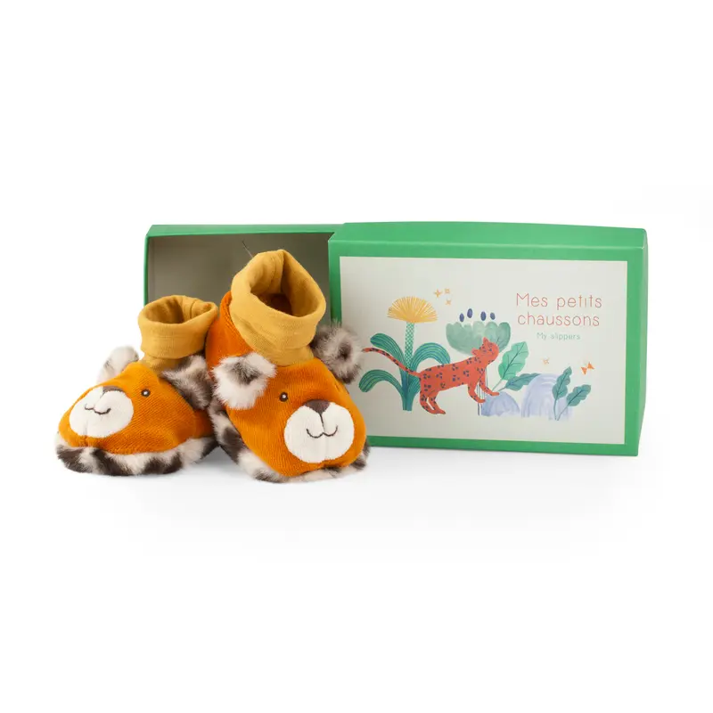 Pantofole bebè Leopardo, 0-6 mesi