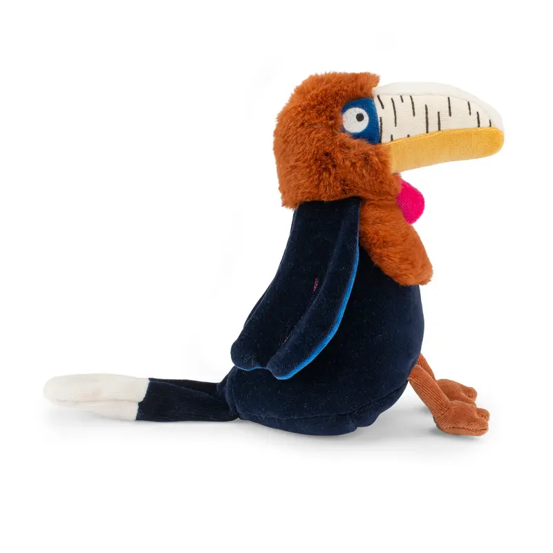 Peluche musicale, calao Litchi