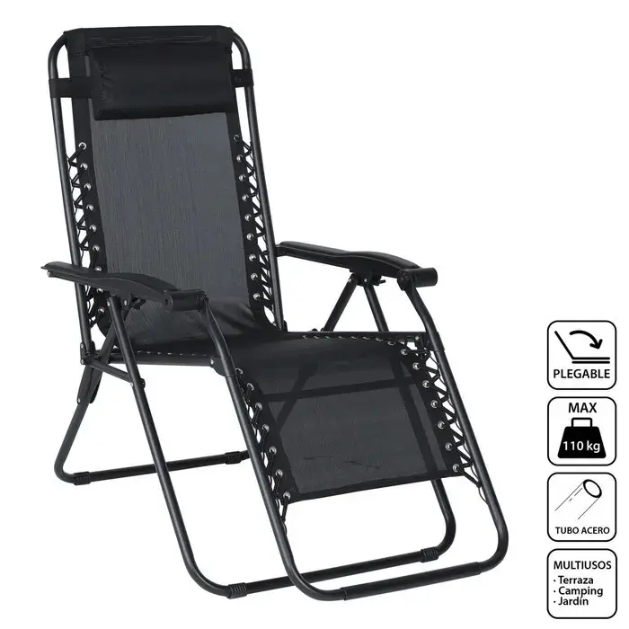 POLTRONA ACCIAIO 2 X 1 NERA