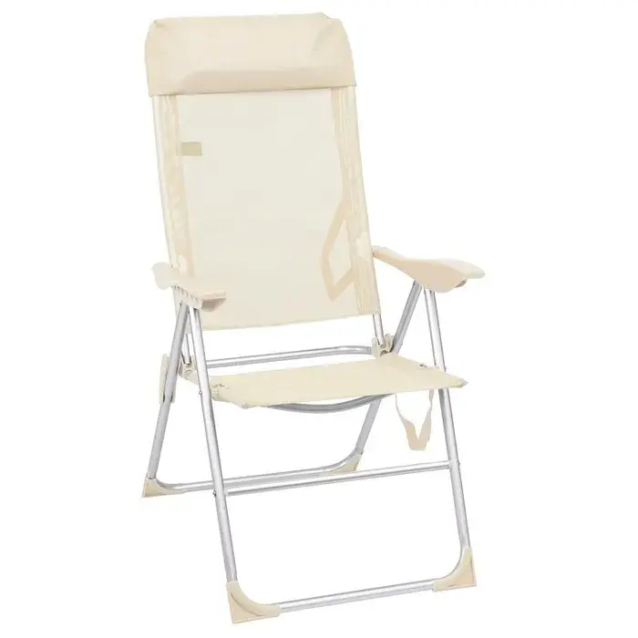 POLTRONA ALLUMINIO BEIGE 61X66X110