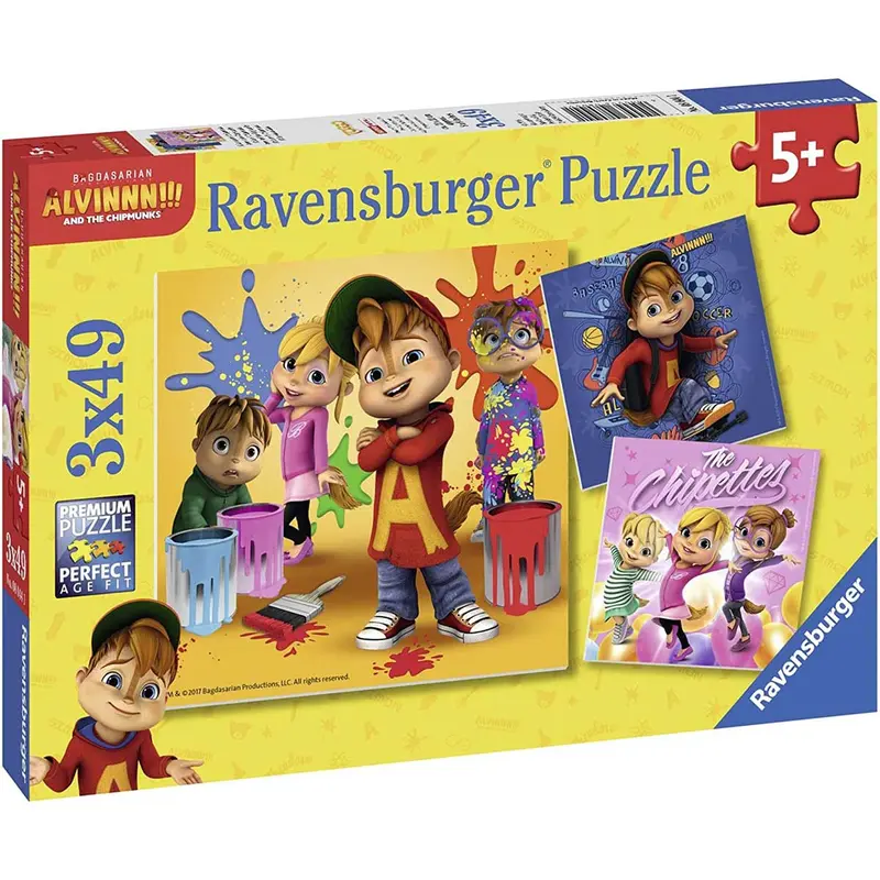 RAVENSBURGER Alvin Puzzle 3X49 Pezzi - 08044