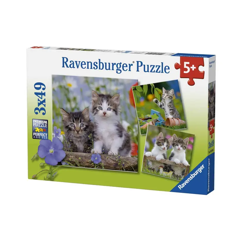 RAVENSBURGER Gattini Puzzle 3X49 Pezzi - 08046