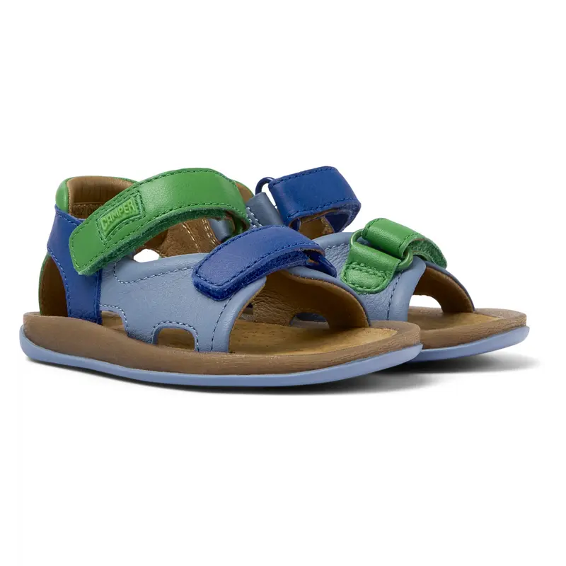 Sandali aperti in pelle multicolore