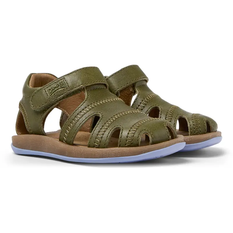 Sandali in pelle verde, Bicho
