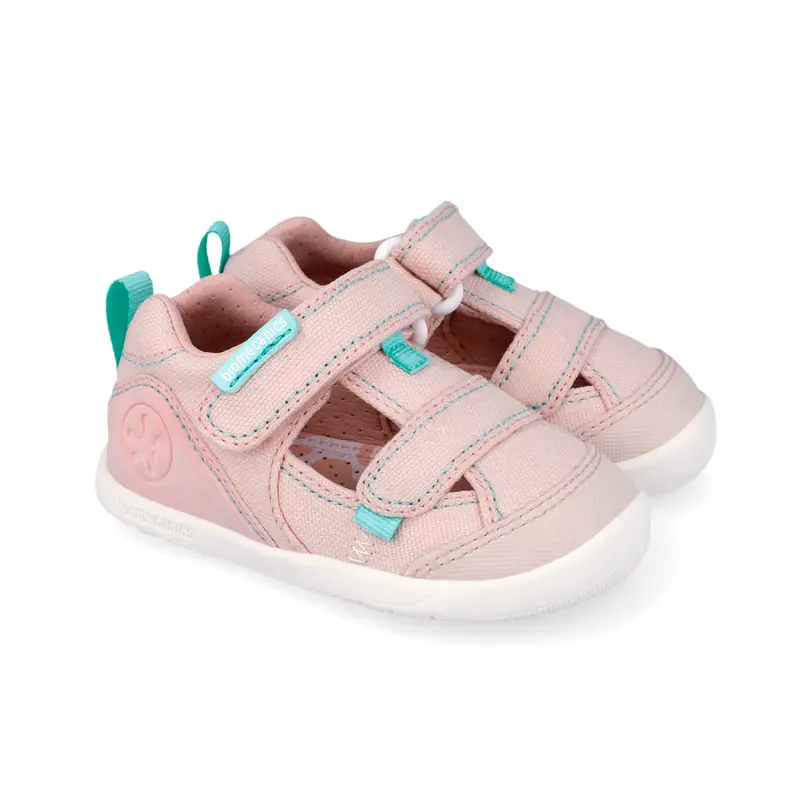 Scarpe aperte barefoot in canvas, Rosa