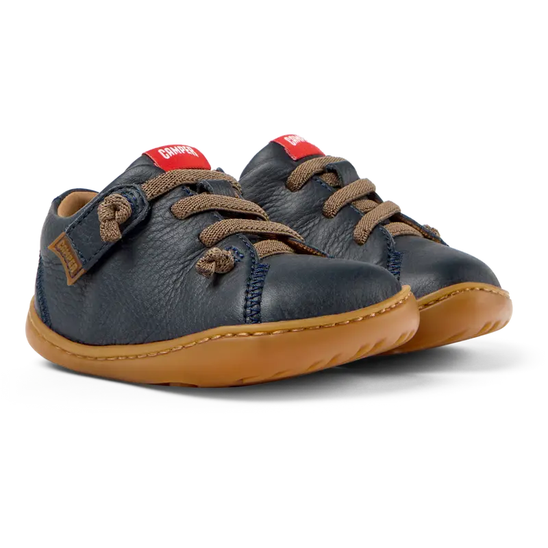 Scarpe in pelle blu navy, Peu