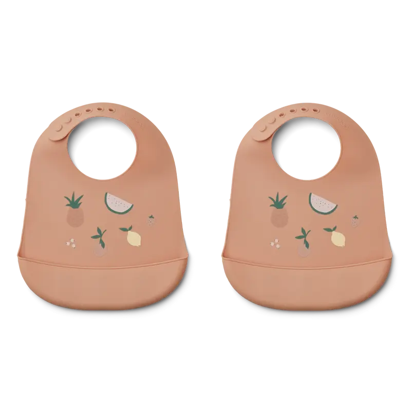 Set da 2 bavaglini in silicone Frutta