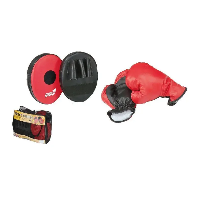 Set da allenamento per boxe con guantoni e paracolpi