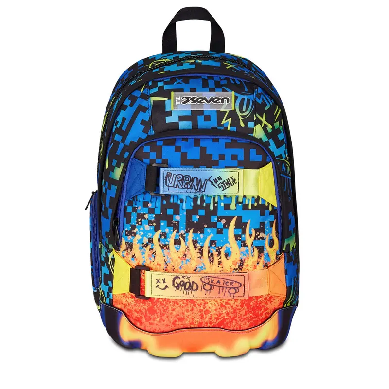SEVEN Zaino Dual Scribbled Flame - 200102553-535
